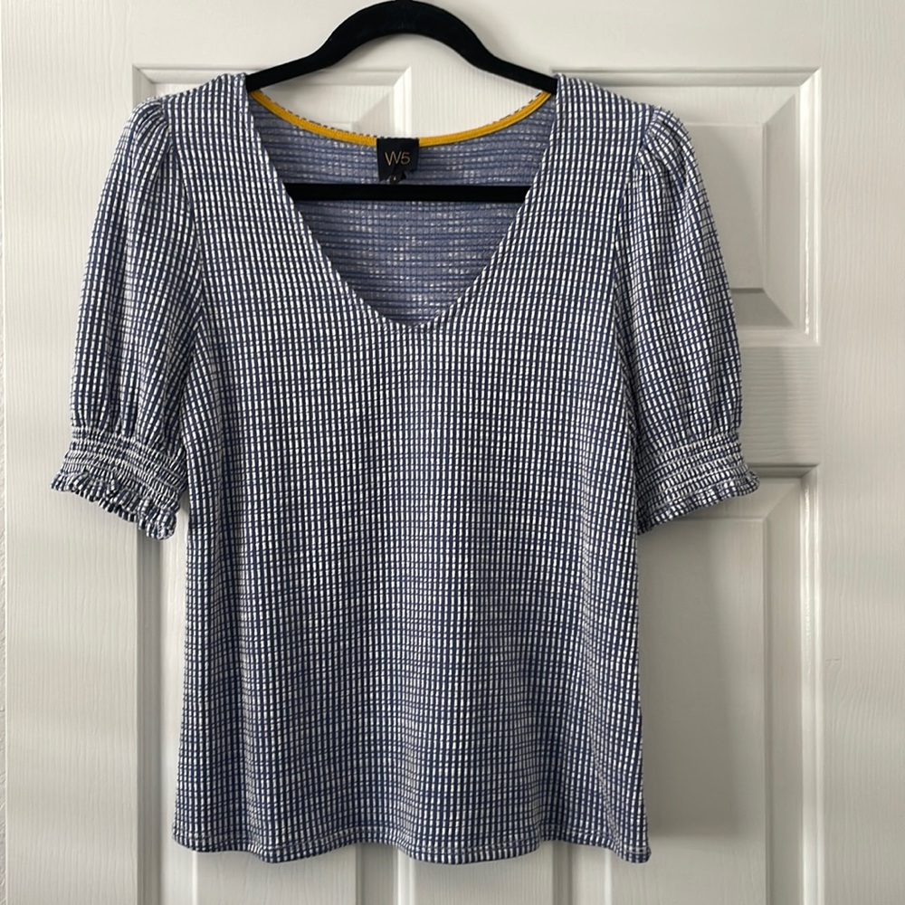 Blue and white top!